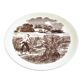 Plat  porcelaine pillivuyt tirage limité  29,5 cm