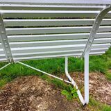 Banc de jardin ancien avec pieds en métal