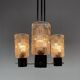 1970s Chrome, Glass & Metal Chandelier, Czechoslovakia