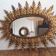 Mirror sun gold metal 67 x 49