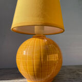 Yellow ceramic ball lamp 1990