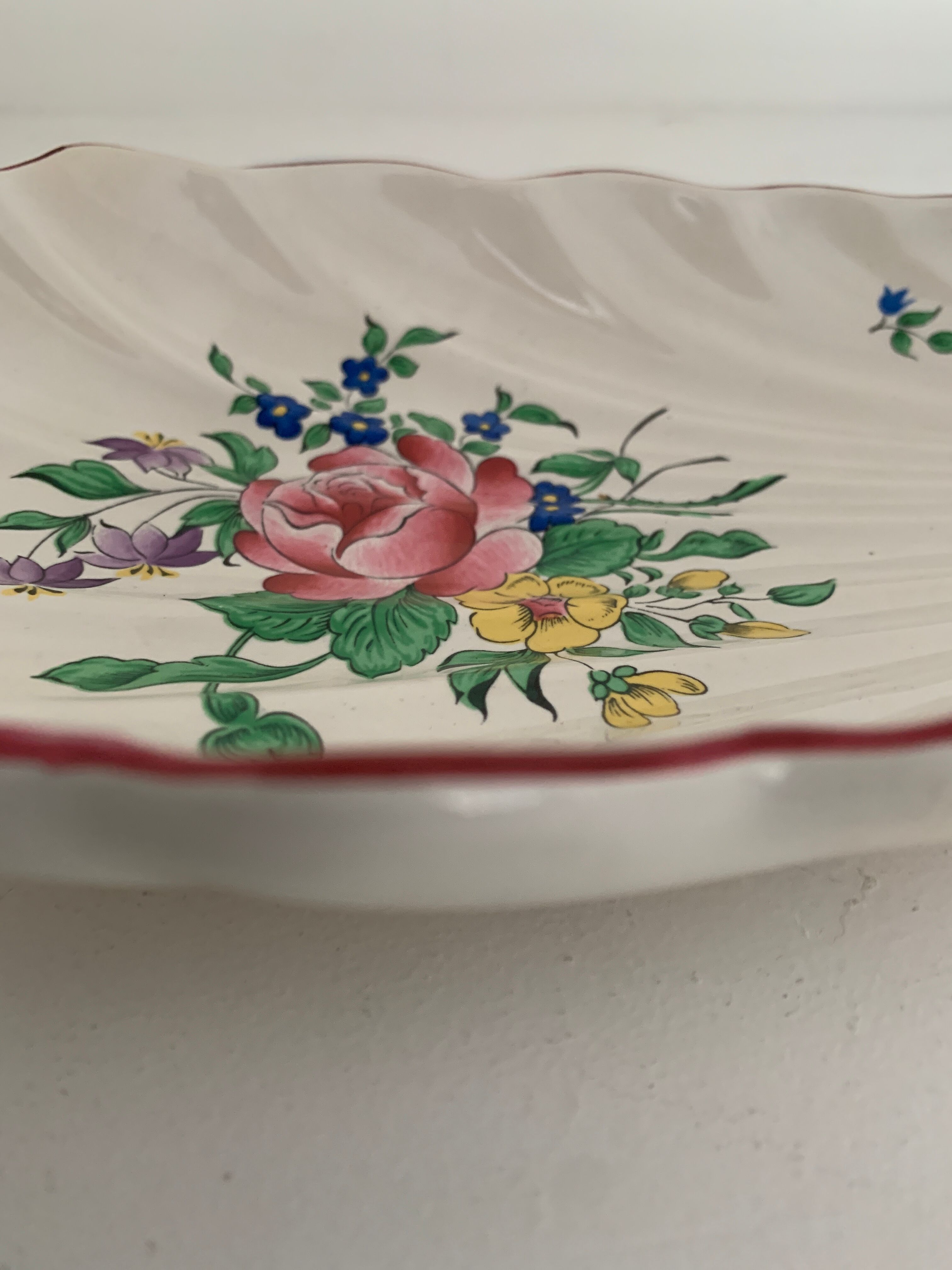 Ravier old earthenware shell KG Lunéville