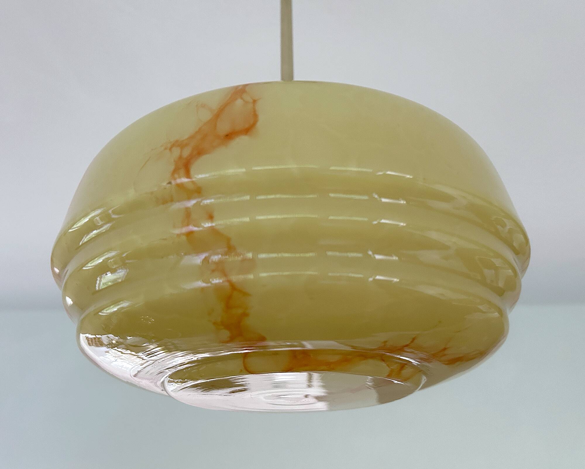 Suspension Art Déco en verre marbré