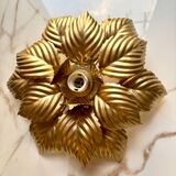 Paire d’appliques fleur dorées