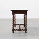 French Barley Twist Walnut Side Table with Drawer, circa 1880