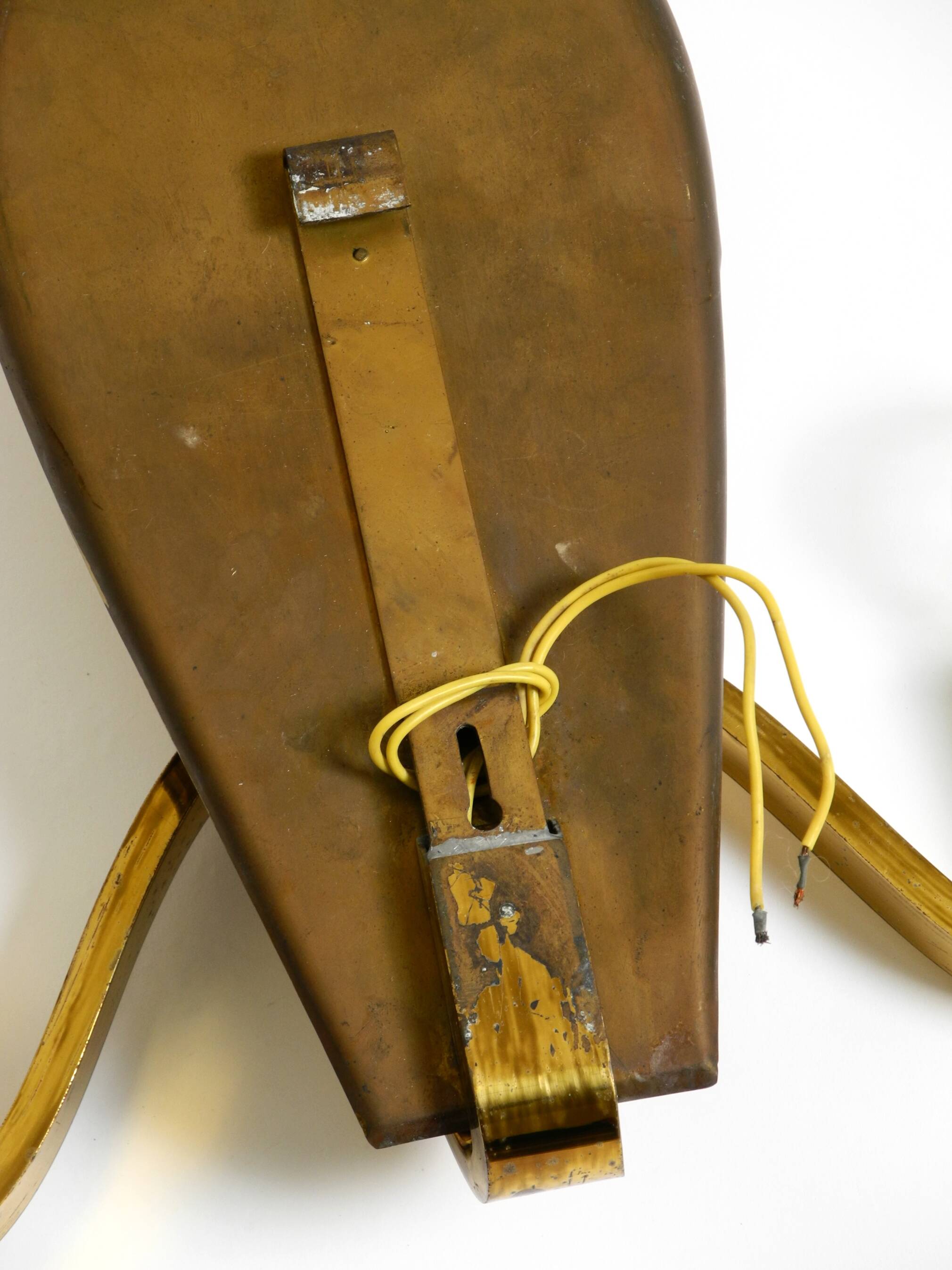 Large heavy Mid Century brass wall light from a German church