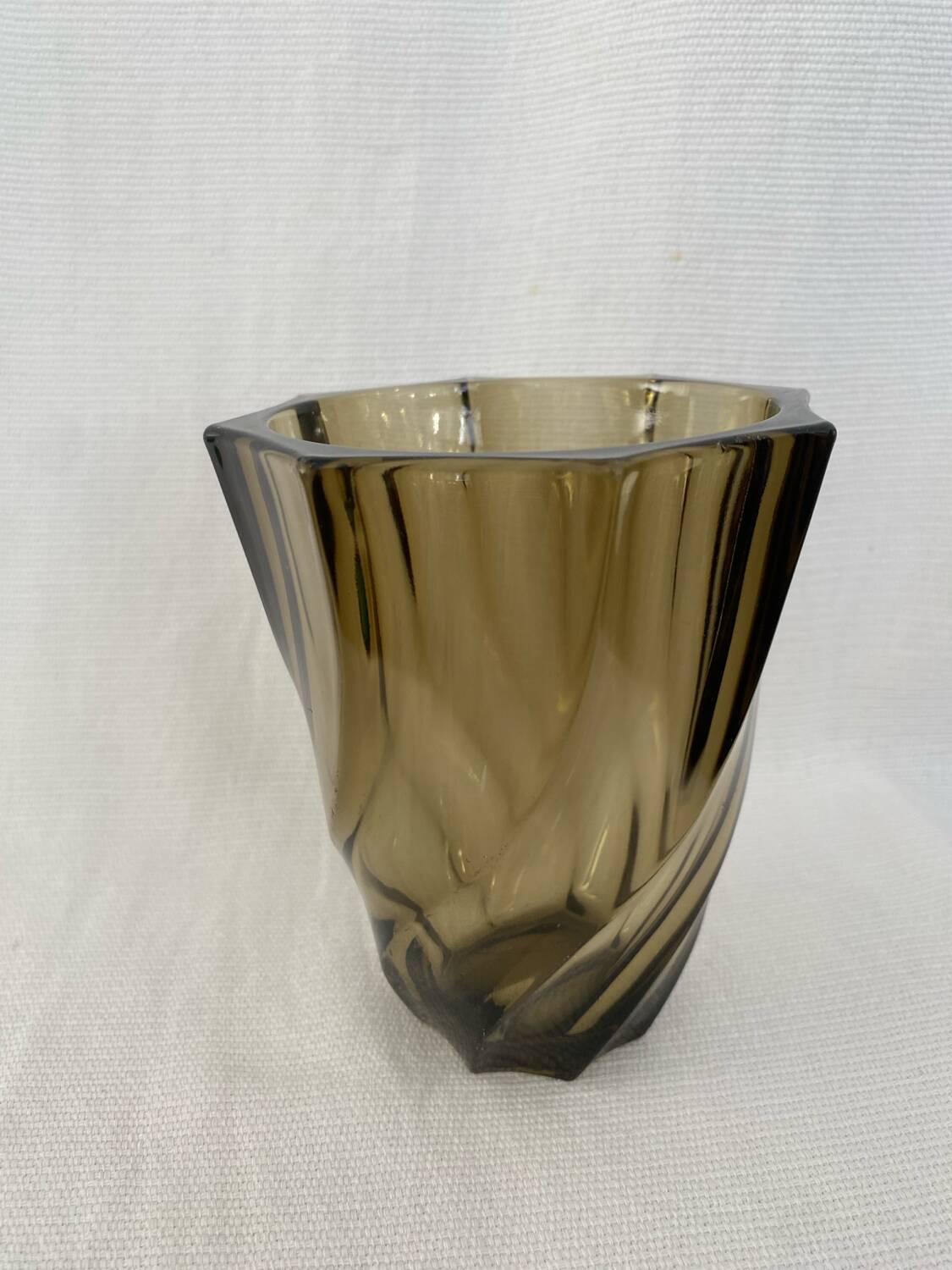 Smoked glass vase