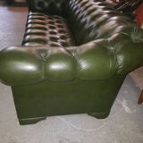 Chesterfield 3-seater dark green sofa
