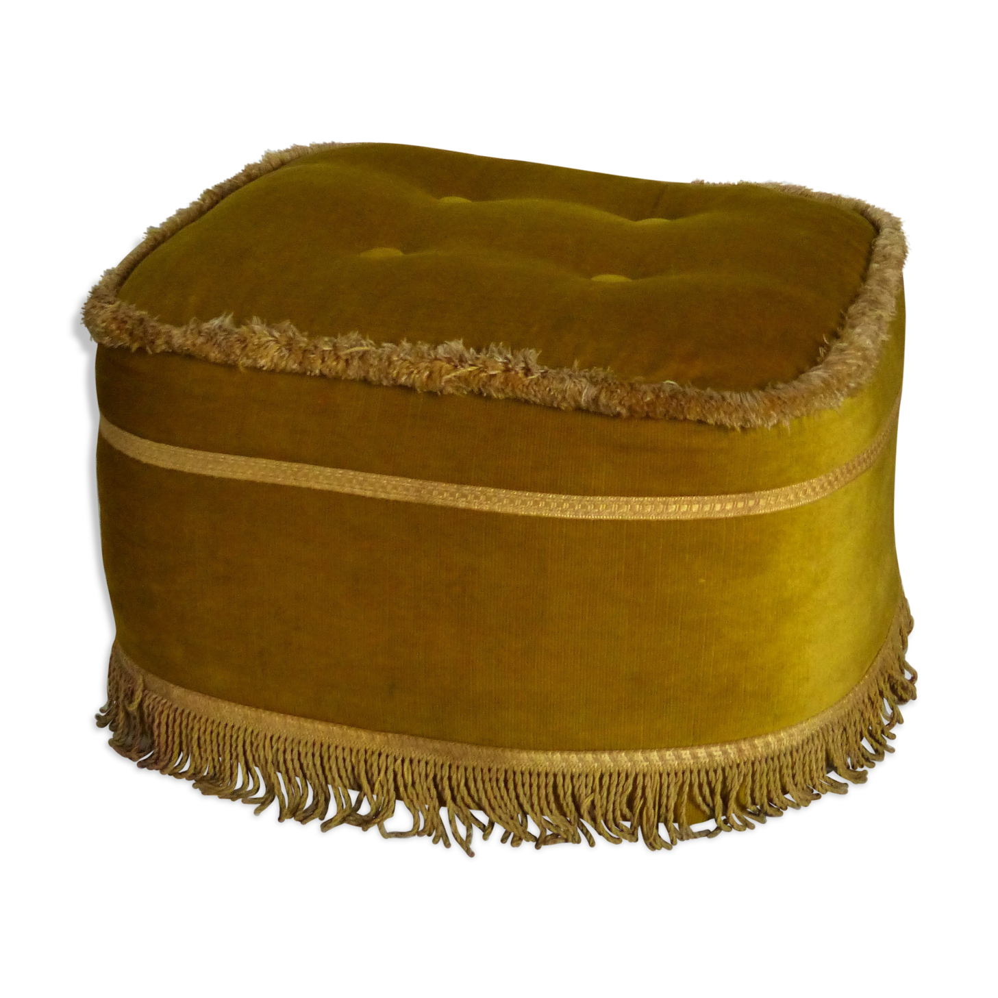 Ottoman velvet pouf