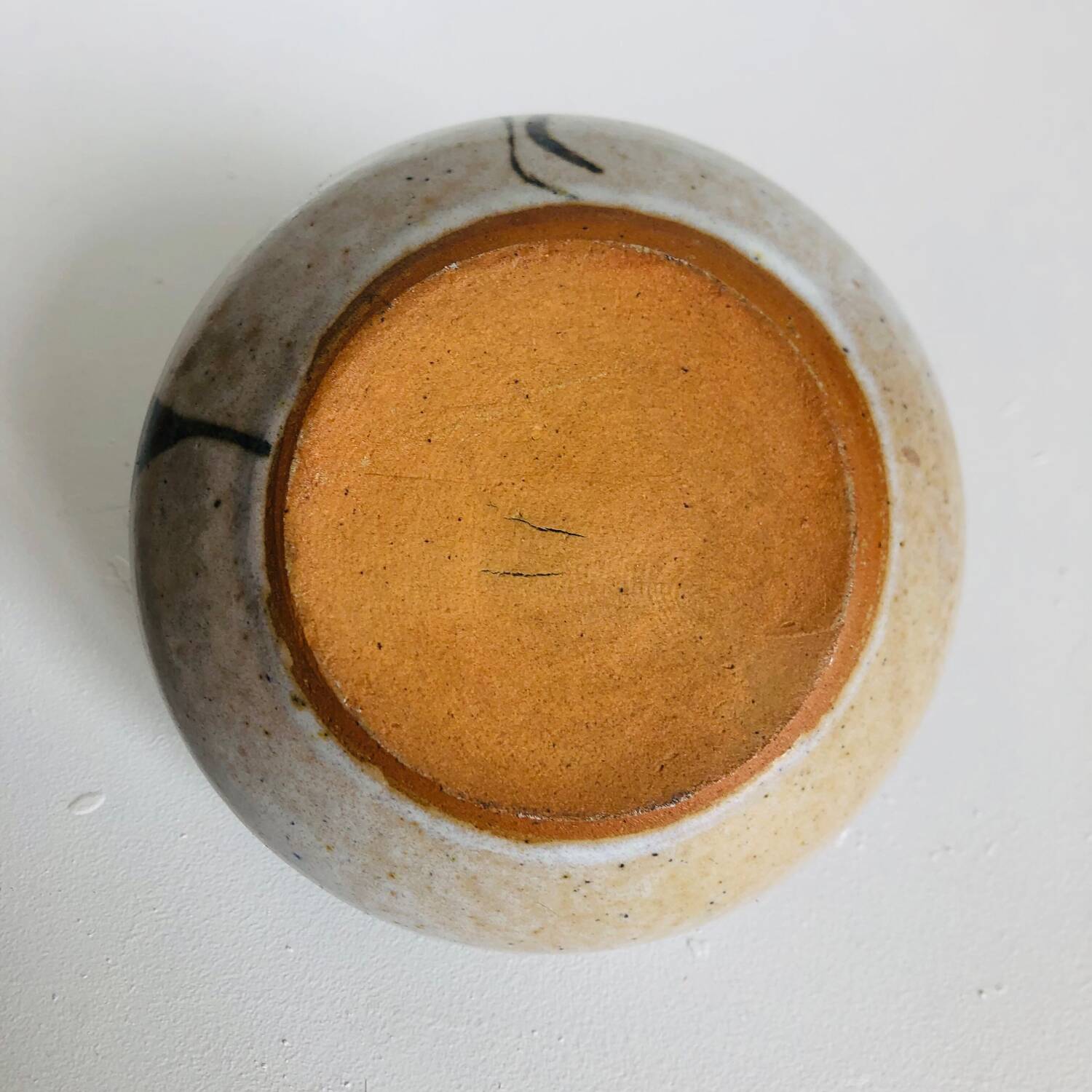 Ceramic bud vase with floral decoration