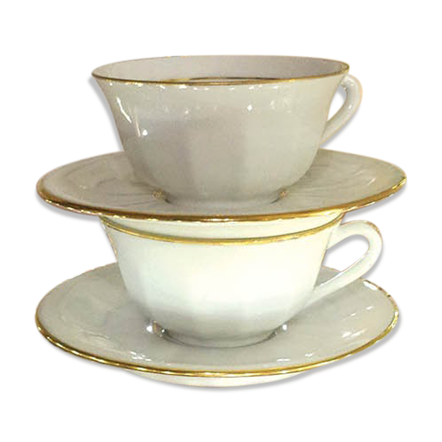 Set of 2 cups in Massé and Surget porcelain