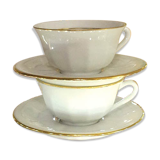 Set of 2 cups in Massé and Surget porcelain