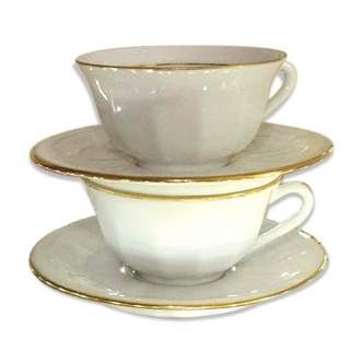 Set of 2 cups in Massé and Surget porcelain