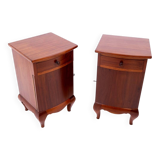 Paire de tables de chevet, Pologne, années 1940. Après rénovation.