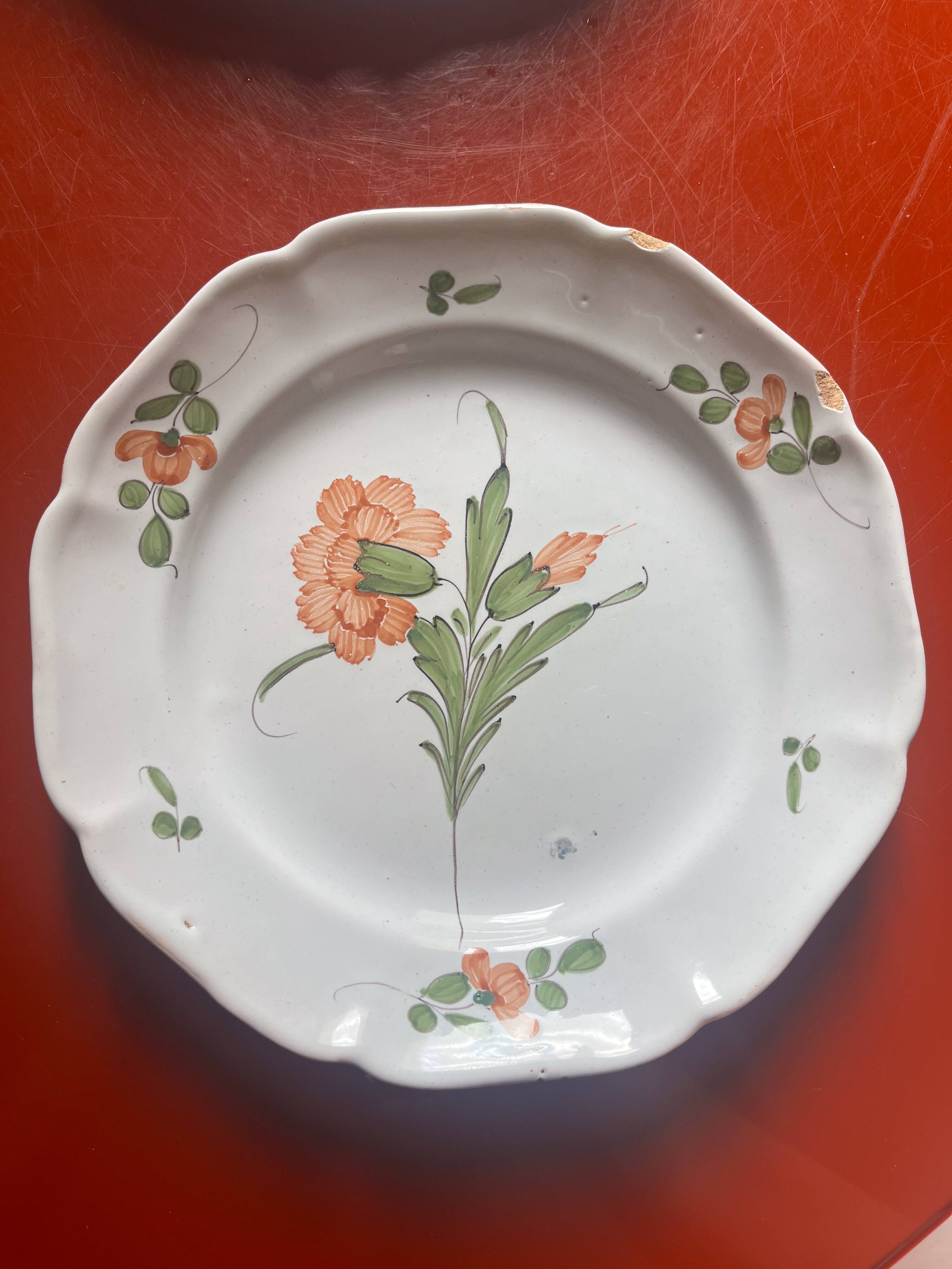 Earthenware plate Islette/Salvange France