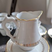 Coffee and dessert service 37 pieces porcelain Louroiux - Ph. Deshoulieres