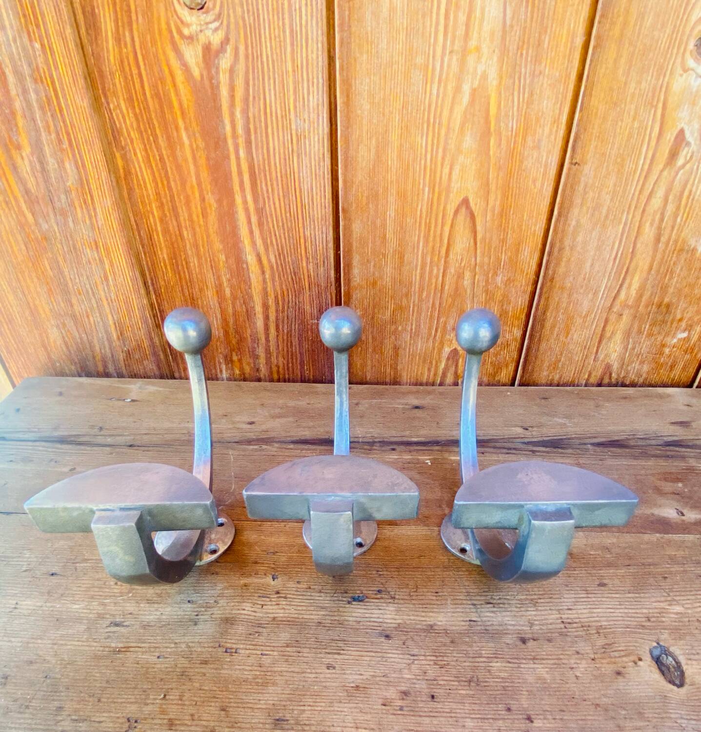 Vintage metal coat hooks