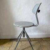 Vintage striped swivel chair