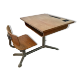Pupitre d’écolier en bois
