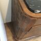 Buffet wood wood Art Deco black marble trays