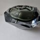 Murano glass Sommerso smoky grey and transparent empty pocket cup 20cm