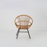 Mid-century rattan children’s lounge chair, the Netherlands 1960s