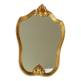 Antique shell mirror, gilded, Louis XV style