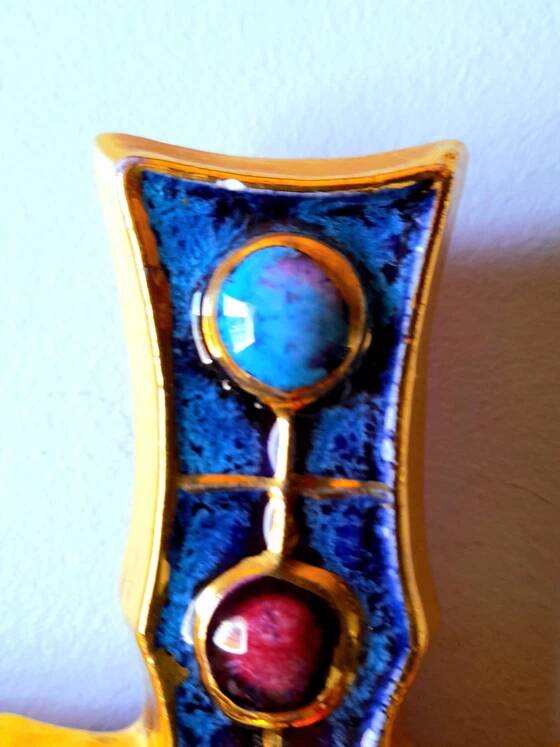 Enamelled Ceramic Cross François Lembo