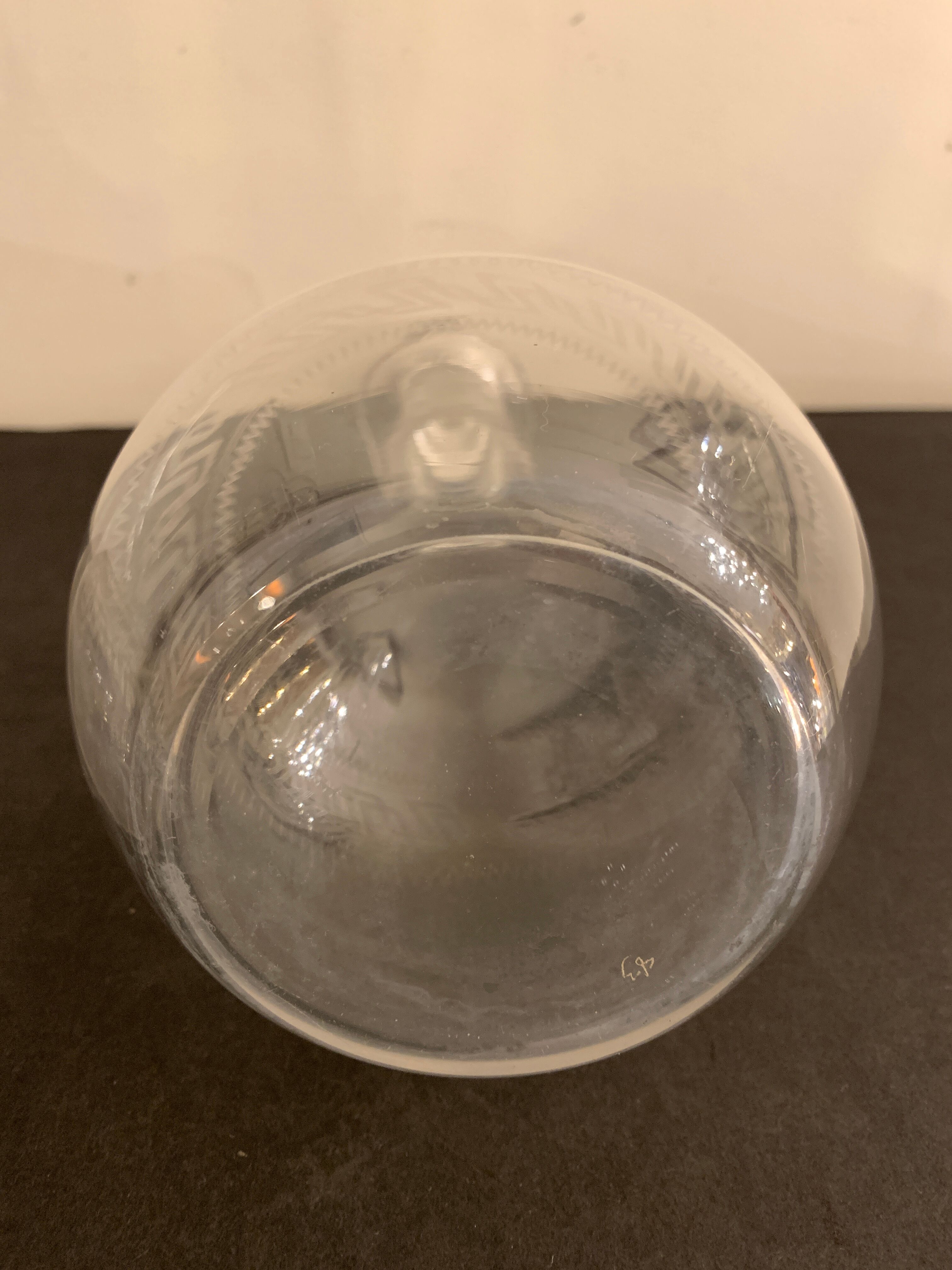 Pair of ancient decanters made of Baccarat crystal, Greek friezes
