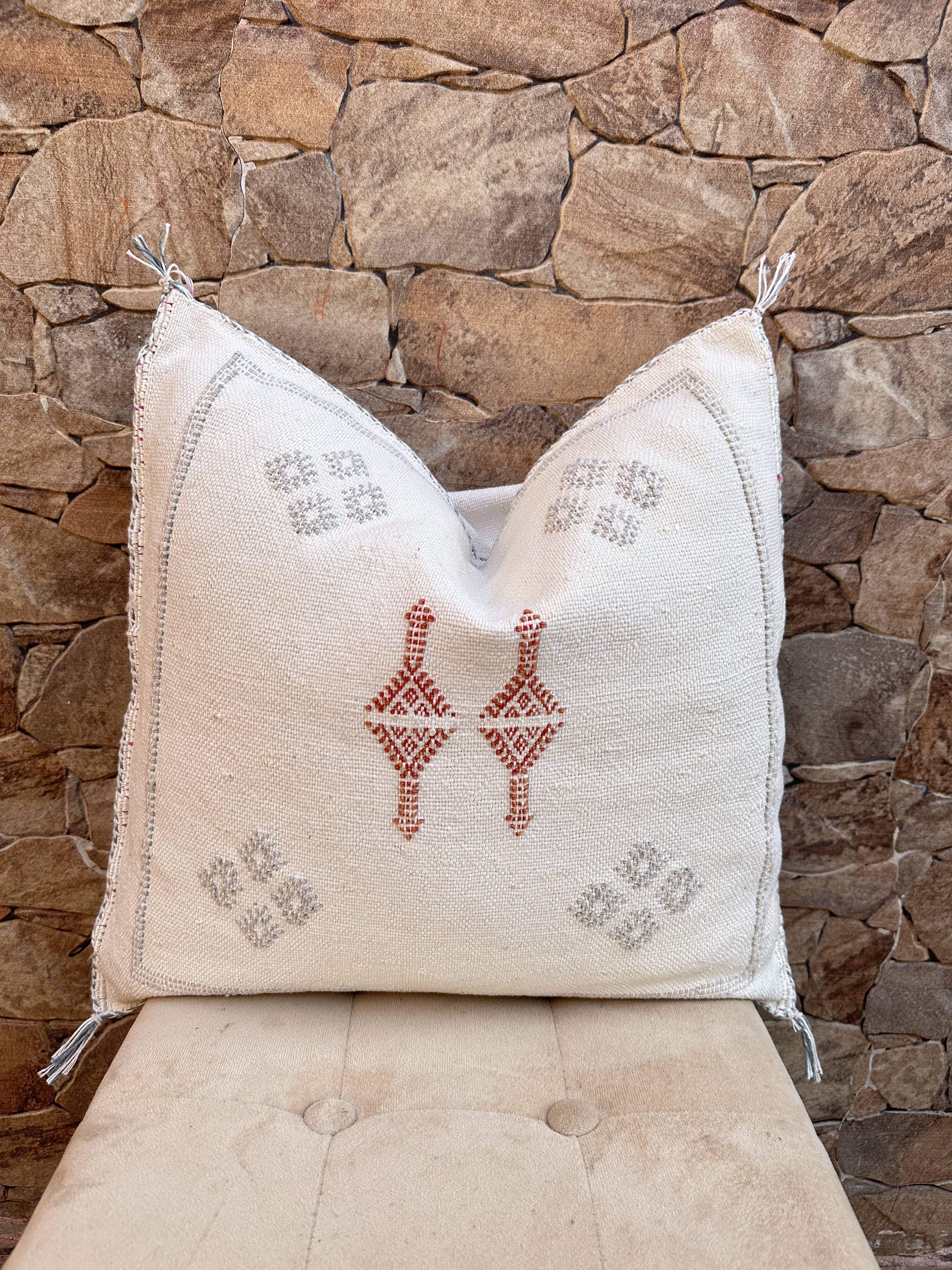 Cactus silk pillow, cactus silk cushion, lumbar pillow, decorative silk pillow