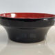 Large vintage salad bowl - Ceramic, Black and red - 1970s