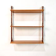 Scandinavian mid century shelving unit Ergo, set of 3 shleves, Norway 1960s