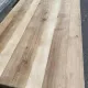 1970s stripped solid oak farmhouse dining table - 210cm