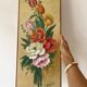 Peinture bouquet de fleurs 25X60cm