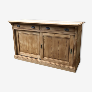 Meuble de métier comptoir buffet bahut enfilade bois brut