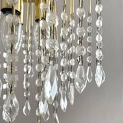 Vintage Italian cascade chandelier with pendants.