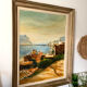 Old oil on canvas, Mediterranean port scene signed Rufo.