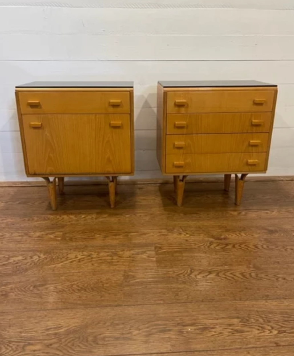 Set of 2 vintage bedside tables by Frantisek Mezulanik for Novy Domov
