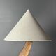 French midcentury brutalist olive wood table lamp, 1950s