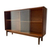 Mid Century Teak Cabinet with Glass Doors