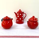 Red enamelled teapot from the 70s