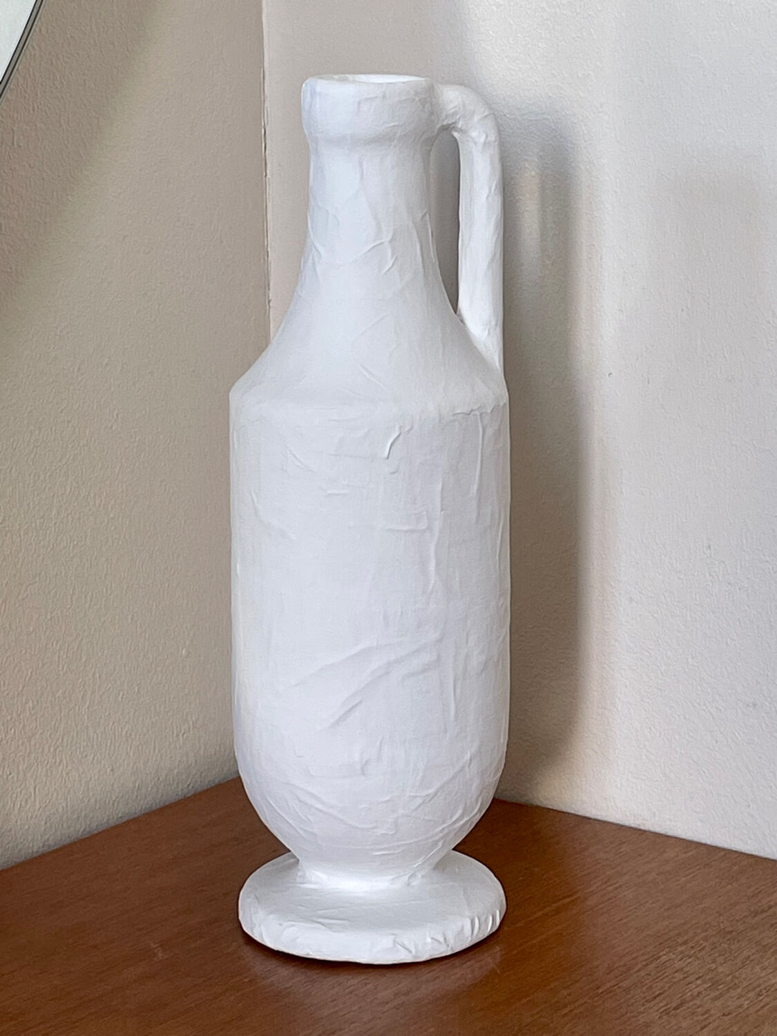Papier-mâché style vase