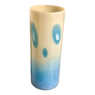 Grand vase en verre soufflé année 70