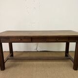 Wooden farmhouse table