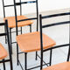 Dining chairs in brown leather and aluminum by ycami, 1980