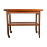 Rolling table, service, Danish expandable and double-level, teak 1960.