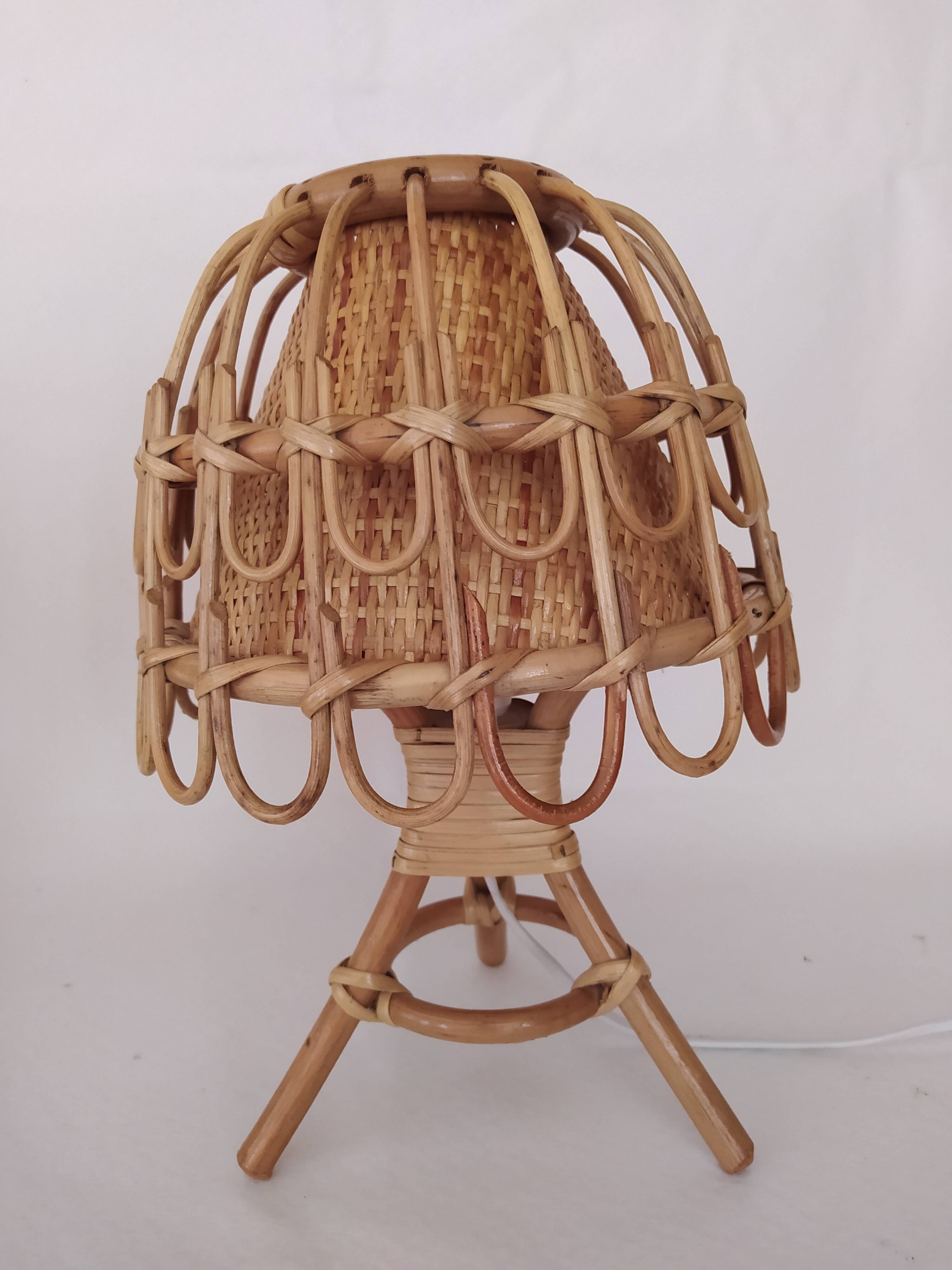 Lampes vintage en bambou