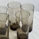 5 Luminarc France smoked water/orangeade glasses.