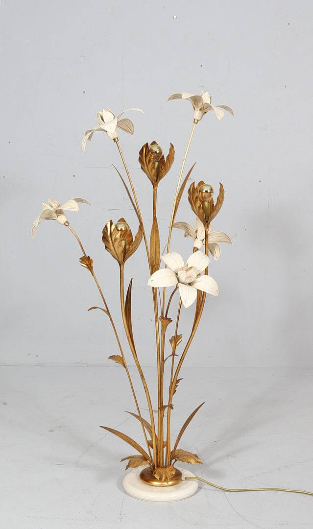 Hans Kögl. In the style of. Floral floor lamp, Hollywood Regency, 1970s.