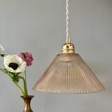 Amber glass lampshade pendant light